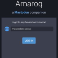 Amaroq for Mastodon_ Login Page.png